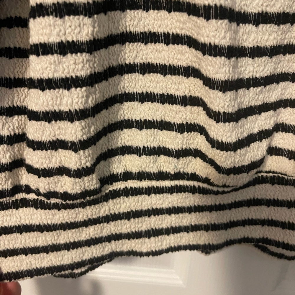 TALULAH Black and Cream Striped Crew Sweater - Picture 4 of 7